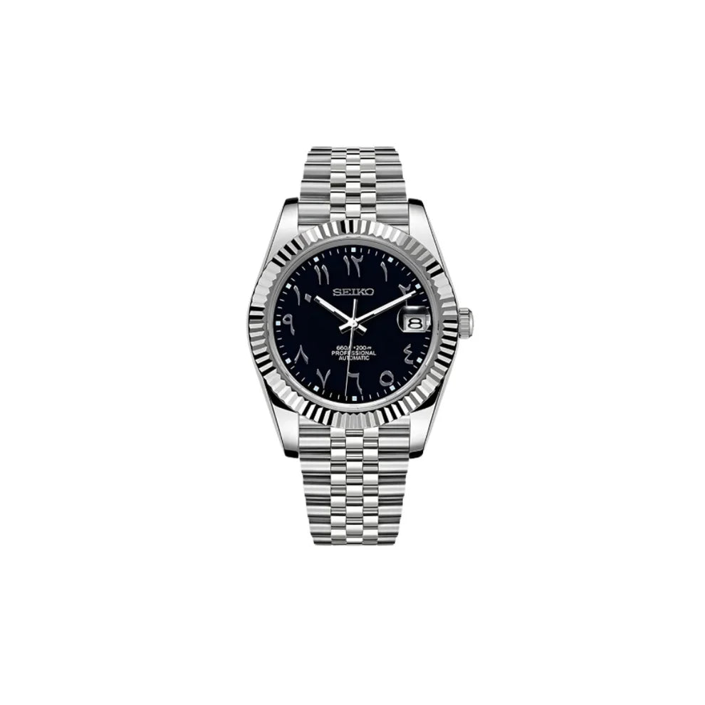 SEIKO MOD DATEJUST ARABIC BLACK 36MM