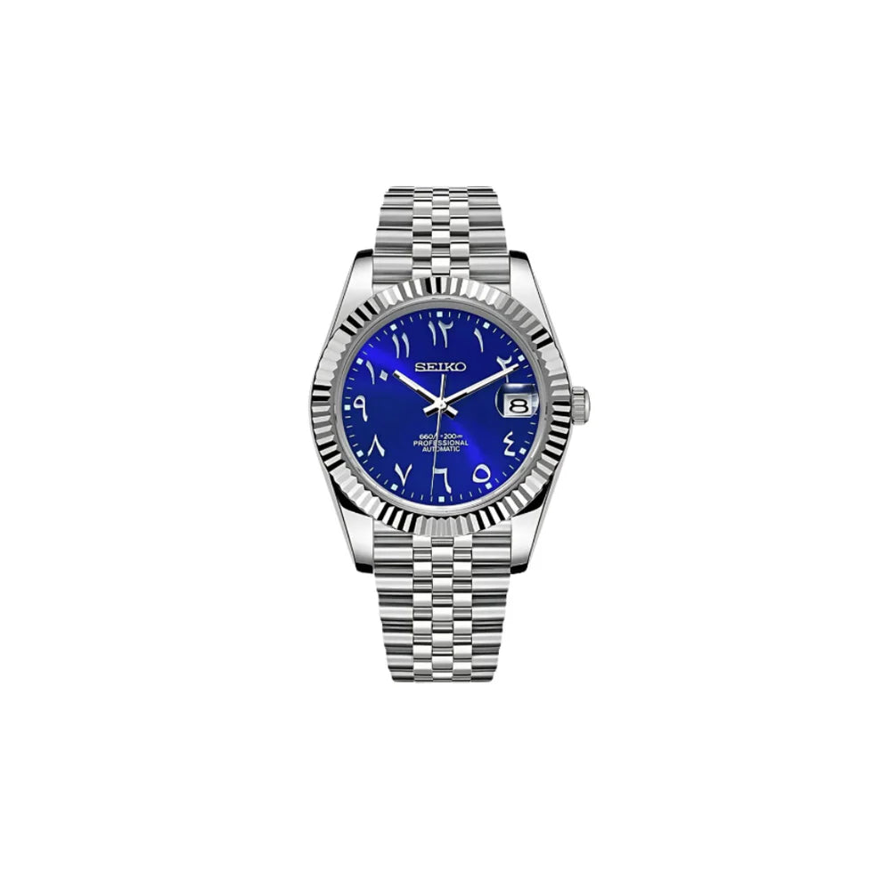 SEIKO MOD DATEJUST ARABIC BLUE 36MM
